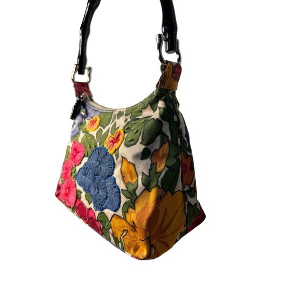 Forever by Fossil Handbag Floral Embroidered Purse Bag - Picture 3 of 9